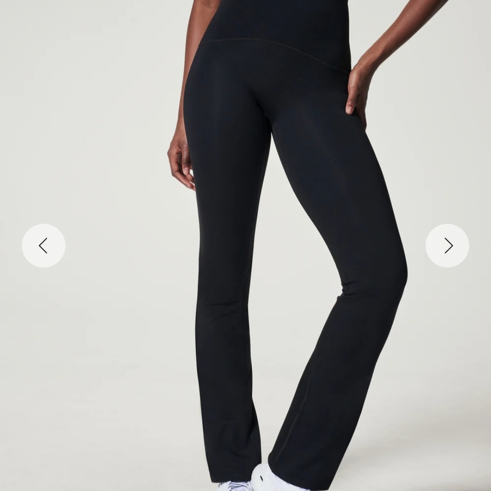 Like New Spanx Booty Boost Black High-Waisted Flare Pants Large Petite